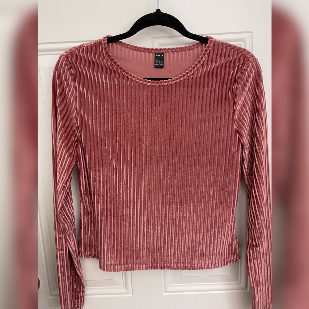 Long Sleeve Velvet Top